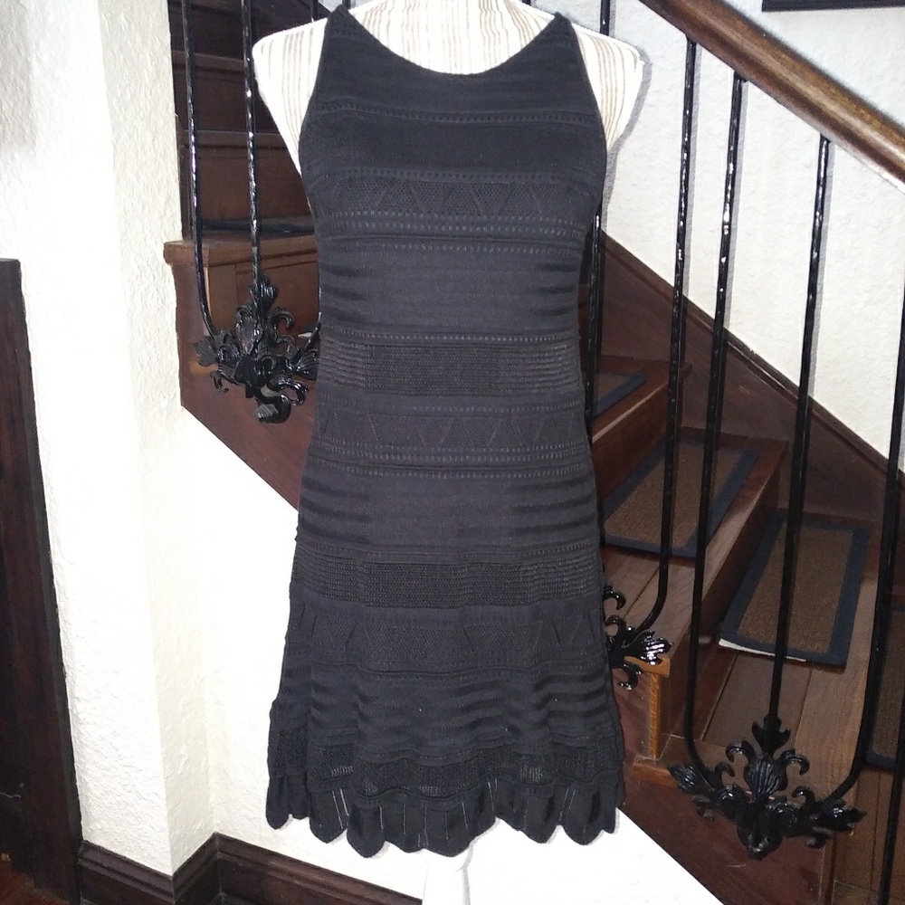 Torn by Ronny Kobo Black Knit Dress Large